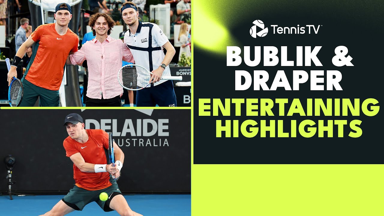 Alexander Bublik & Jack Draper Fun Match Highlights! 🤣 | Adelaide 2024