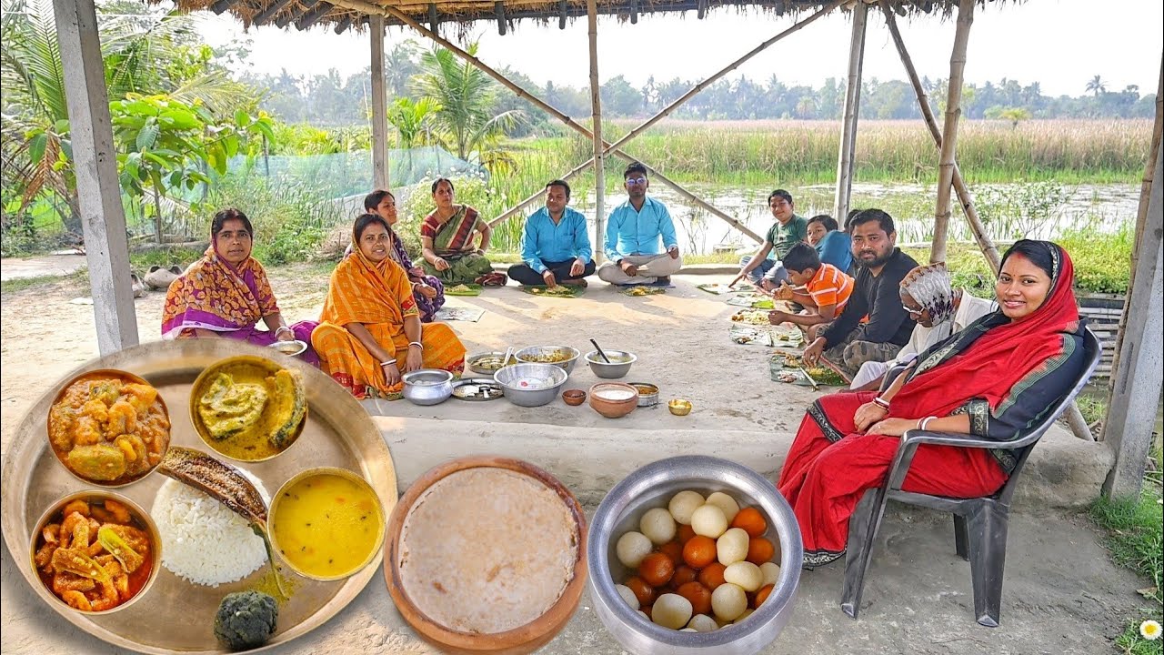 লাউপাতা বাটা, ডাল,চিংড়িমাছ ভাপা,পটল চিংড়ি, সরষে ইলিশ, দই মিষ্টি আজকের রান্না করে খাওয়া দাওয়া
