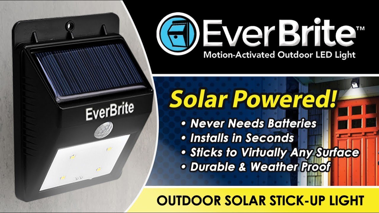EVERBRITE  - Motion-activated, Solar-powered LED Light