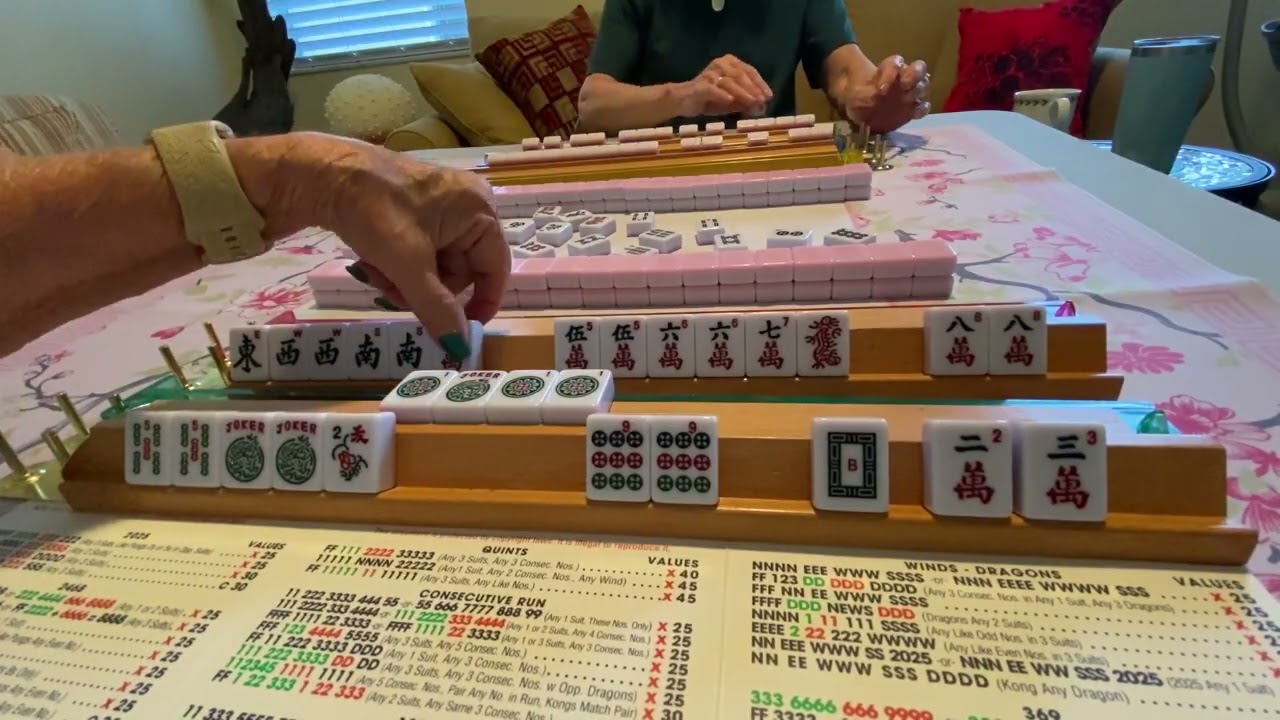 2 Players, 2 Hands Each! Siamese Mah Jongg in Action
