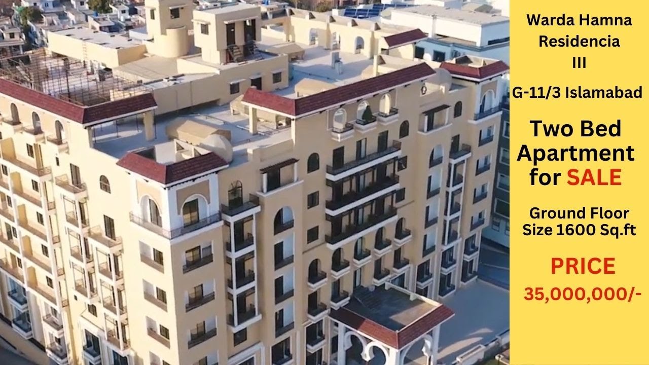 Warda Hamna Residencia 3 2 bed apartment for sale in G11 Islamabad