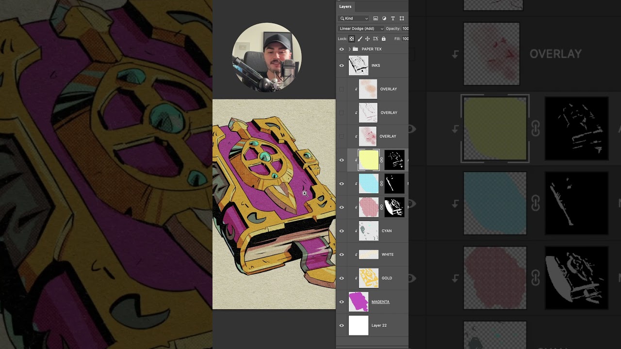 How to design a fantasy prop - layer overlook