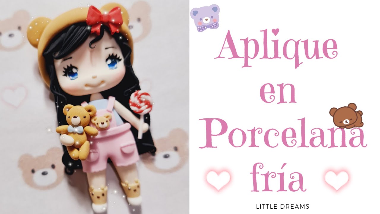 ❤ TUTORIAL paso a paso: APLIQUE de Porcelana Fría para MOÑOS de Ensueño // Little Dreams ❤