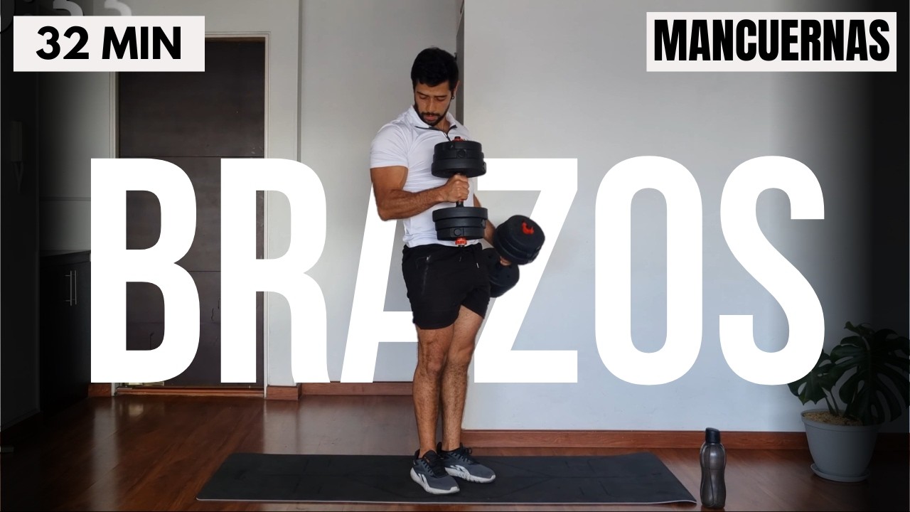 Rutina de Brazos con mancuernas 🔥  ejercicios para hombros Biceps y triceps  en casa