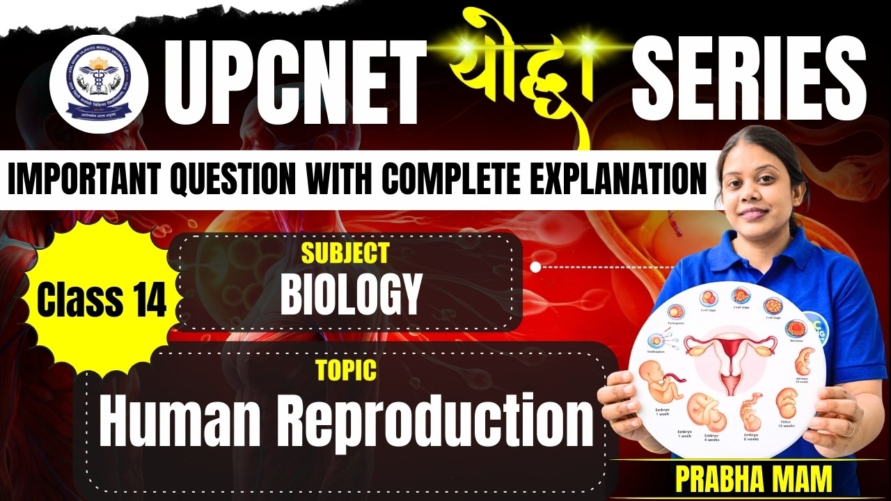 UPCNET योद्धा  Series Class-14 | Biology | Human Reproduction #upcnet