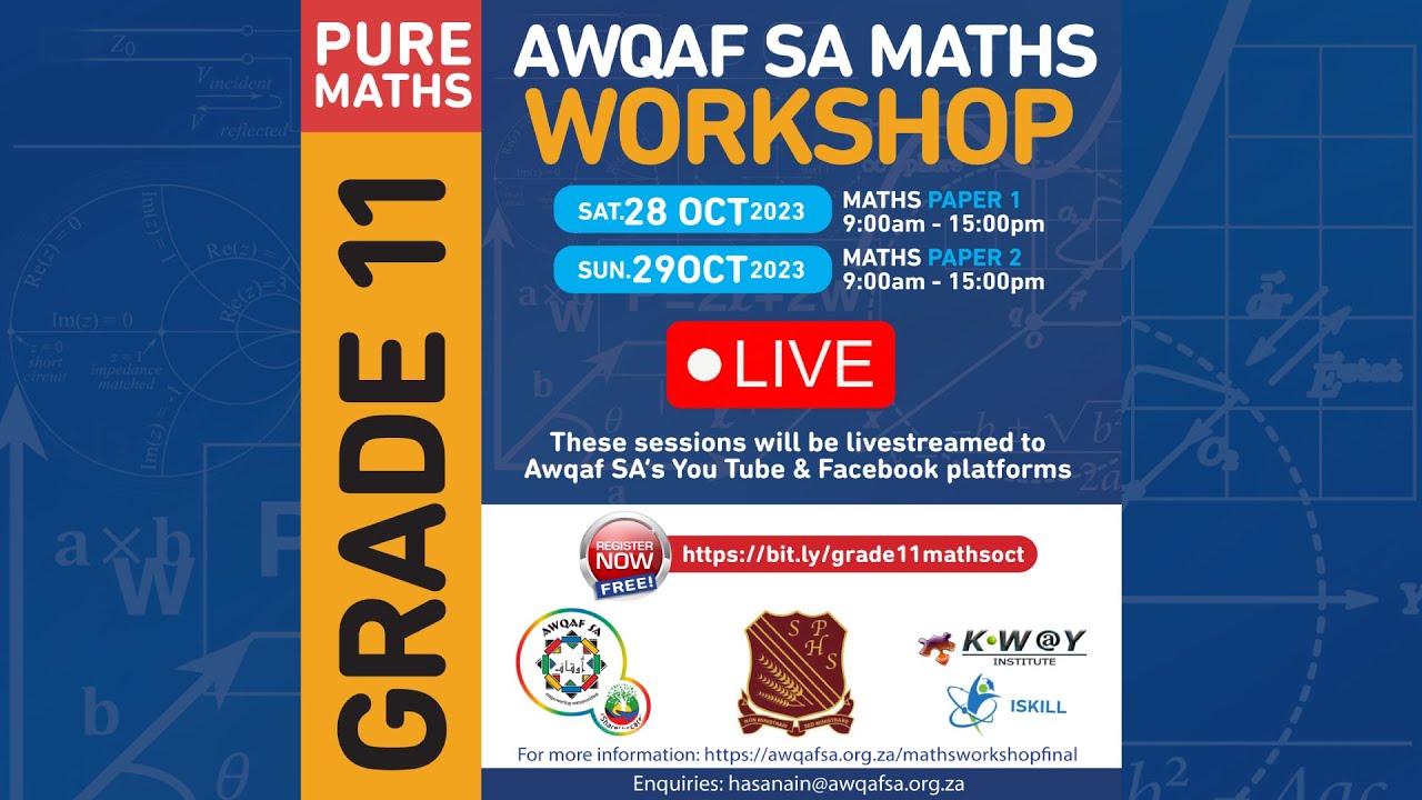 Awqaf SA Grade 11 Maths Workshop - Paper 1