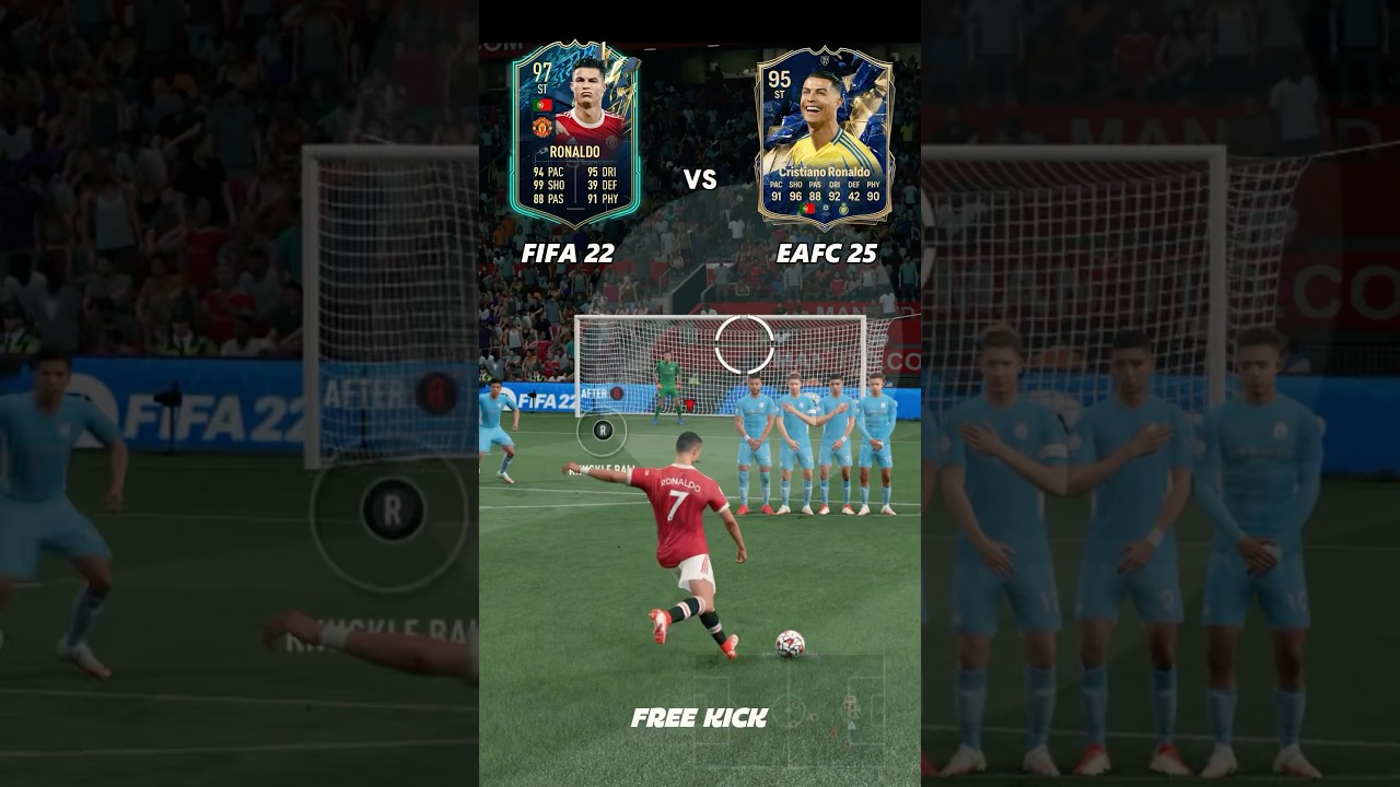 Cristiano Ronaldo FIFA 22 vs FC 25 Set Piece 🐐