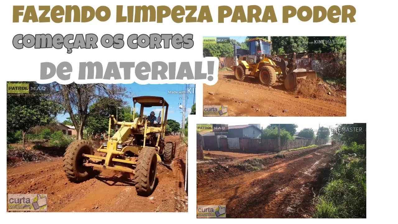 Patrola Caterpillar 120b cortando e fazendo limpeza em ruas!