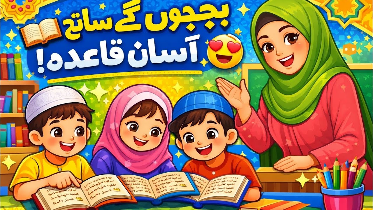 📖 بچے پڑھتے ہوئے قاعدہ | آسان اور دلچسپ انداز میں قرآن سیکھیں! 🌟