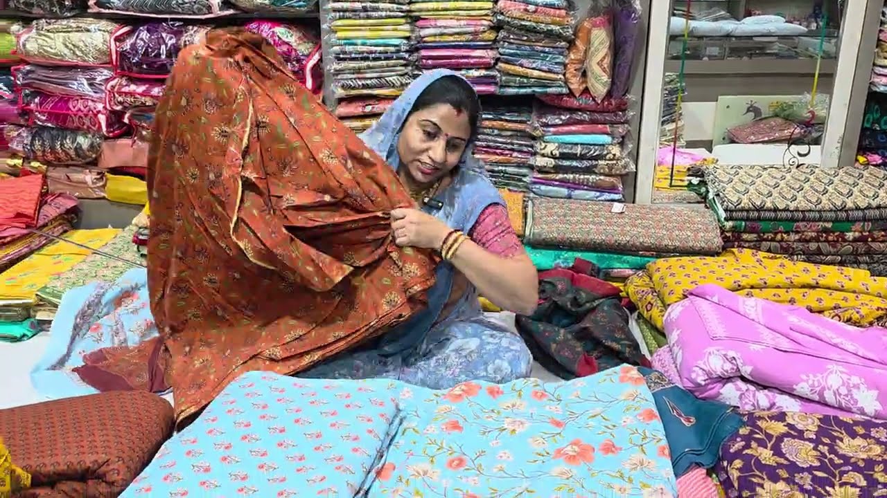 नयू लेटेस्ट ट्रेडिंग ड्रेस डिजाईन ~सांगानेर कोटन सलवार सूट ~ प्रिंटेड 2.5 मीटर दुपट्टा के साथ ~रोनक 