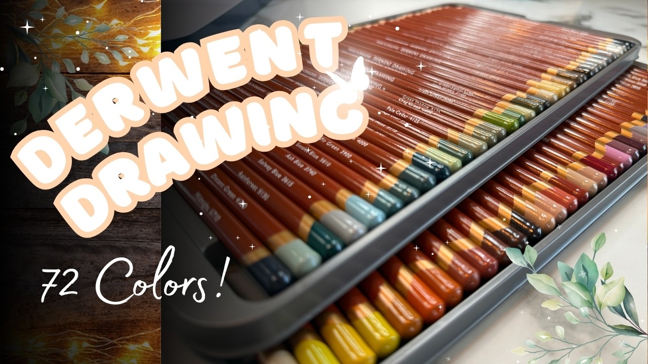 Распаковка моего набора карандашей мечты 🥹 Набор для рисования Derwent из 72 цветов