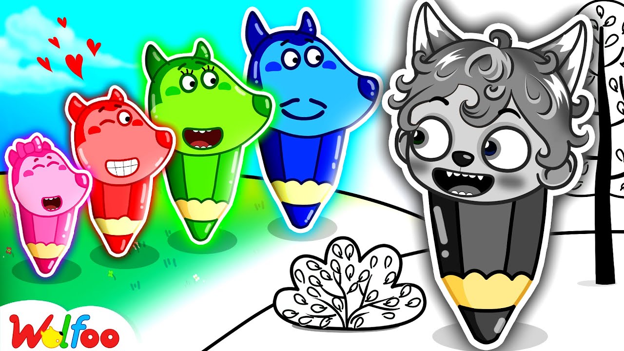 Gray Crayon Zino Finds Colorful Friends | Crayon Family Adventure | Be Yourself | Wolfoo Channel