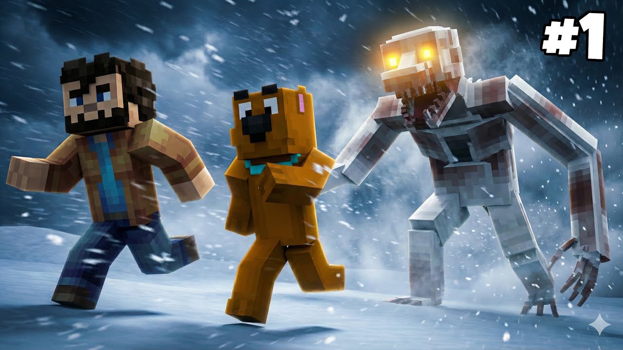 Přežívám v HOROROVÉ SNĚHOVÉ bouři v Minecraftu!