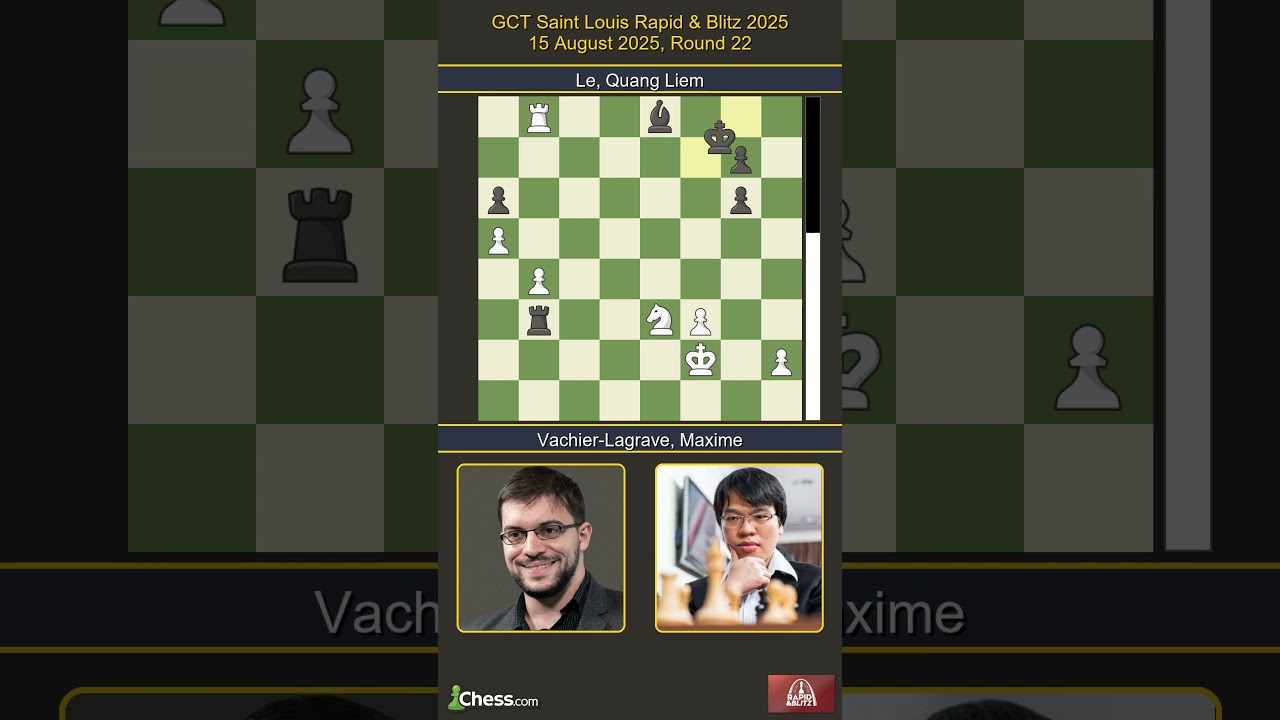 Maxime Vachier Lagrave vs Quang Liem Le | GCT Saint Louis Rapid & Blitz 2025 | Round 22