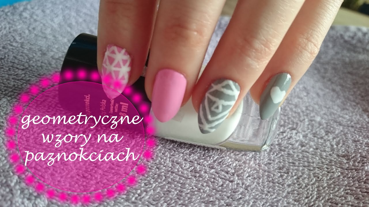 Geometryczne wzory na paznokciach - Geometric Nails Tutorial