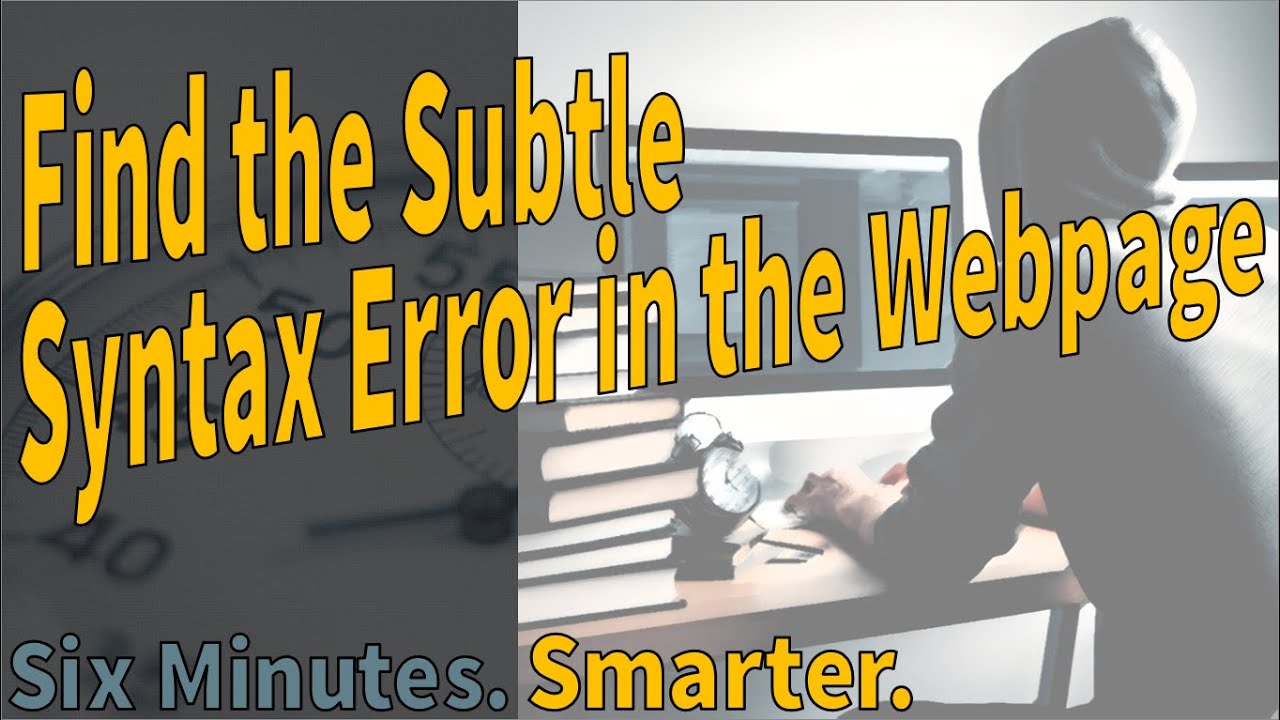 #CIS195 Challenge: Spotting a Small Syntax Error in the Markup