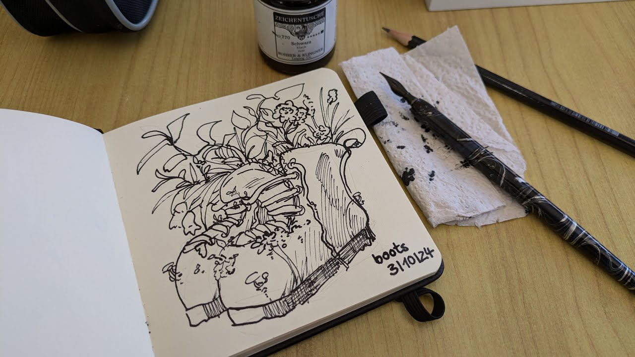 INKTOBER 2024 Teil 2 mit VLOG aus den Niederlanden