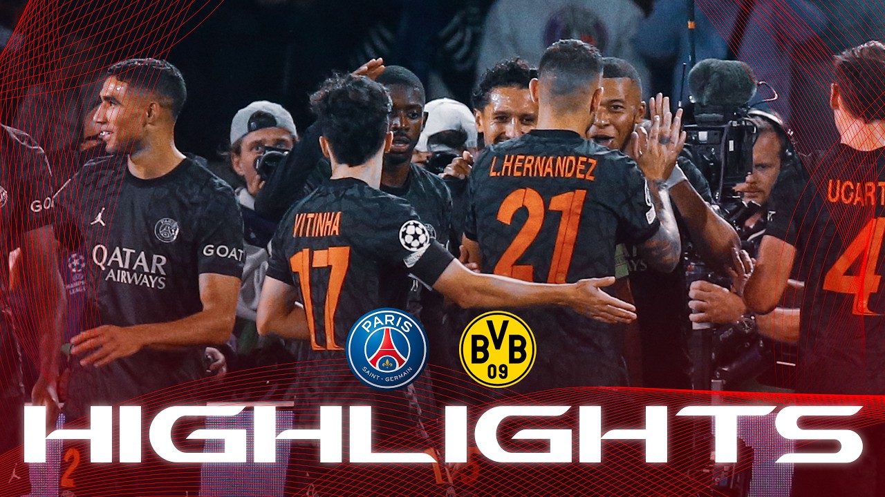 HIGHLIGHTS | PSG 2-0 Dortmund - ⚽️ MBAPP&Eacute; & HAKIMI
