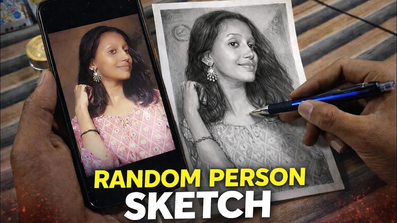 🗣️Rendom person ⚡ drawing‼️ vision artistiic ✨#millionviews #art #tutorial 