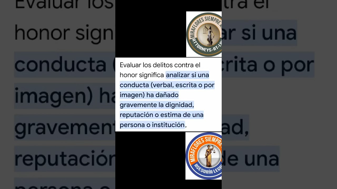 EVALUAR LOS DELITOS CONTRA EL HONOR.