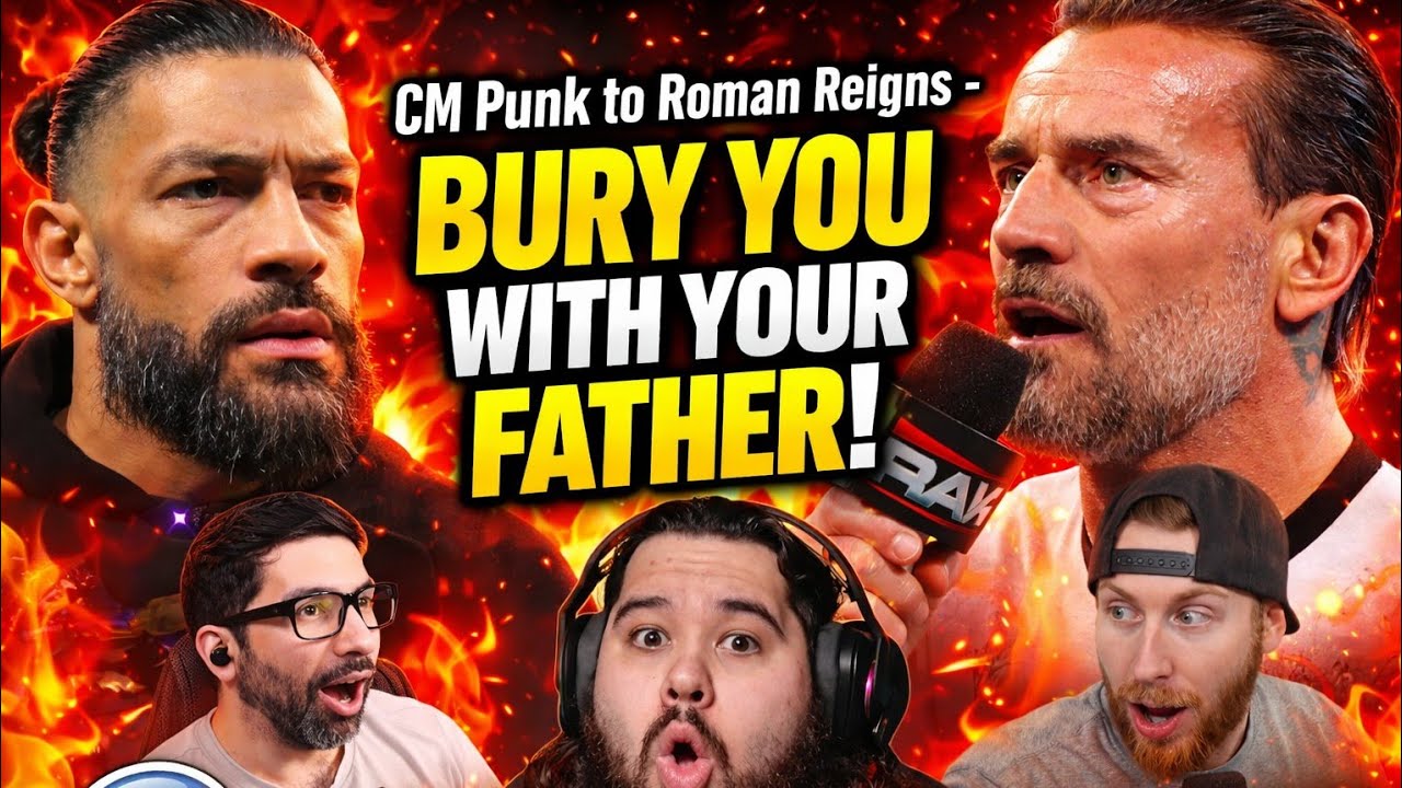 Streamers React to CM Punk mentioning Roman Reigns Dad on WWE Raw. 
