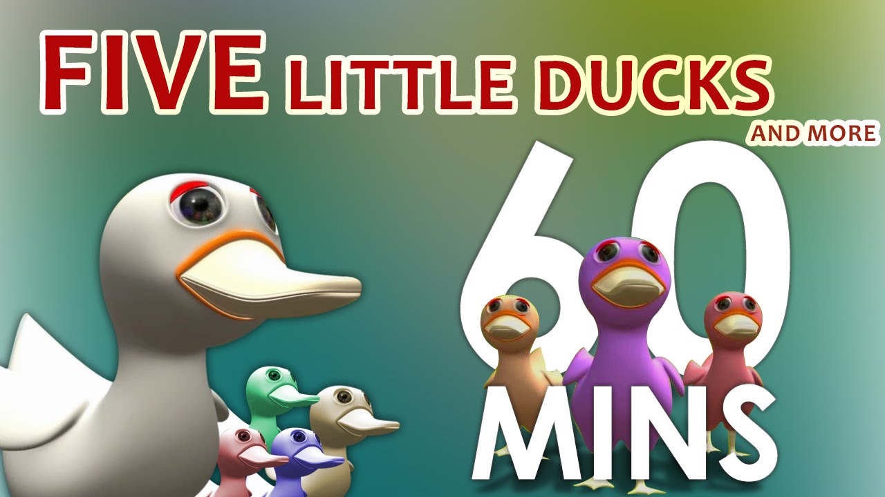 Five Little Ducks | 3D Animation Rhymes | Children Cartoon Songs | Nursery Rhymes Collection