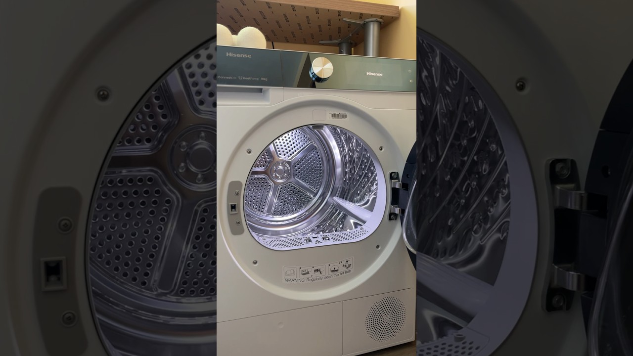 Hisense DH7S107BW | Starting AI Super Dry | #asmr #hisense #dryer