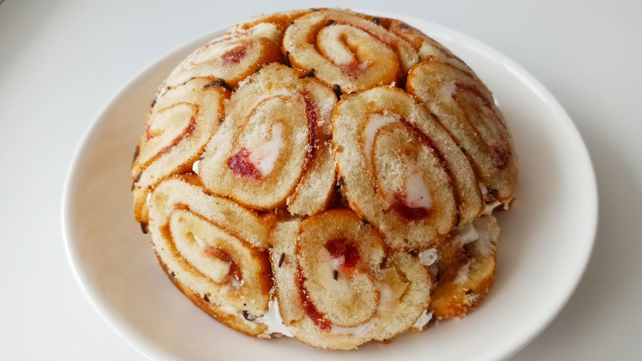 Быстро и Без выпечки! Торт из 2 ингредиентов! 5 минут и десерт готов! Из рулетов