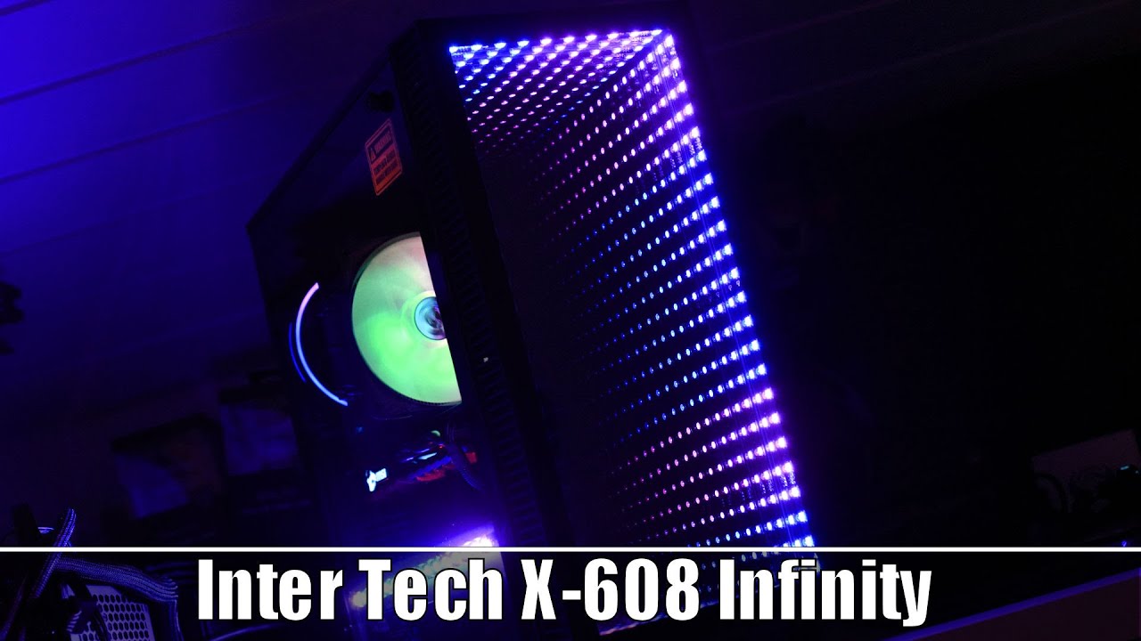 Inter Tech X-608 Infinity Test - 70 Euro RGB-Gehäuse mit Spiegel