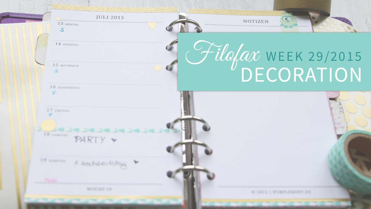 Plannerlove - Filofax Decoration Week 29/2015 (Personal)