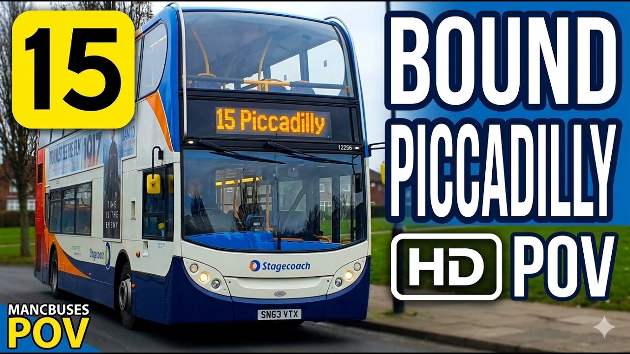 Driver's View — Route 15 Flixton to Piccadilly — Enviro 400