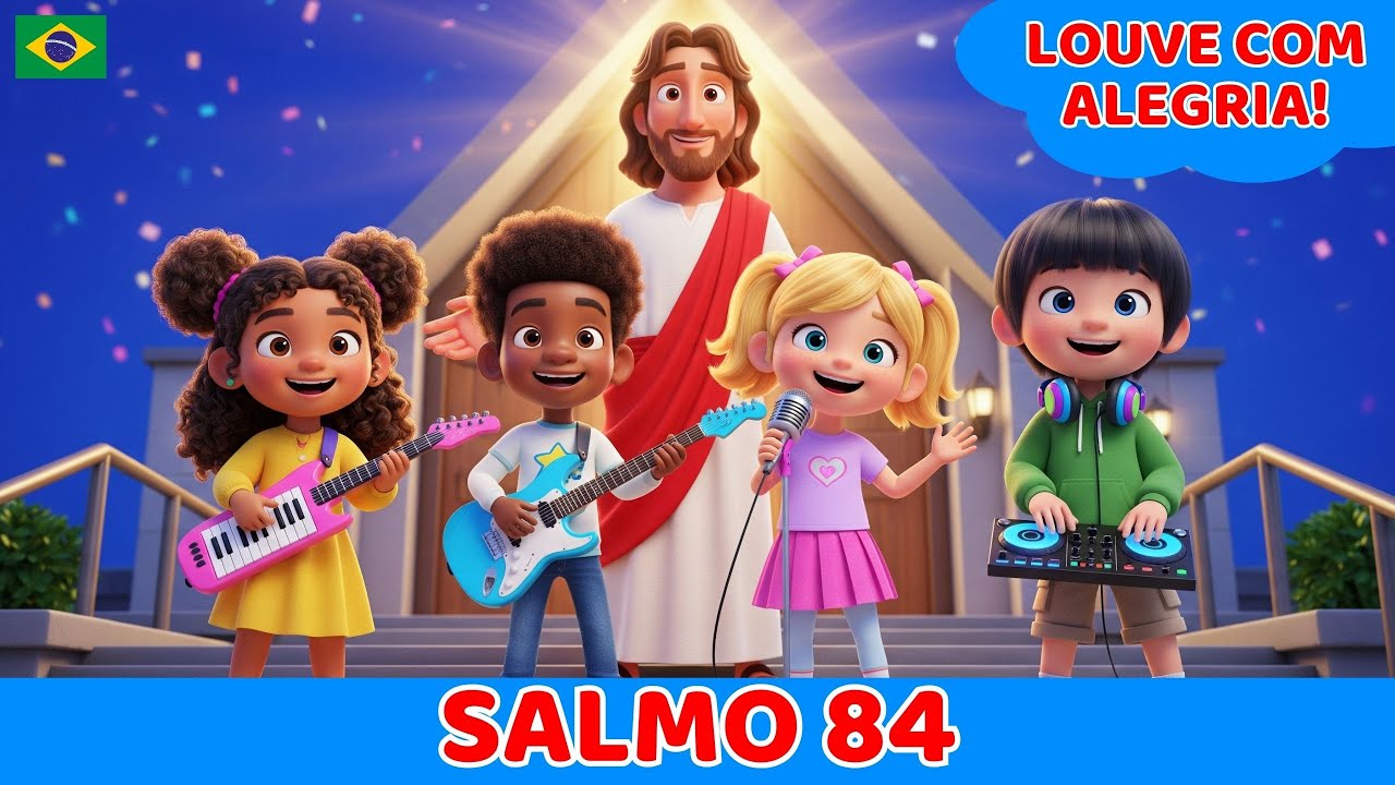 Na Casa de Deus com Alegria | Salmo 84 Infantil