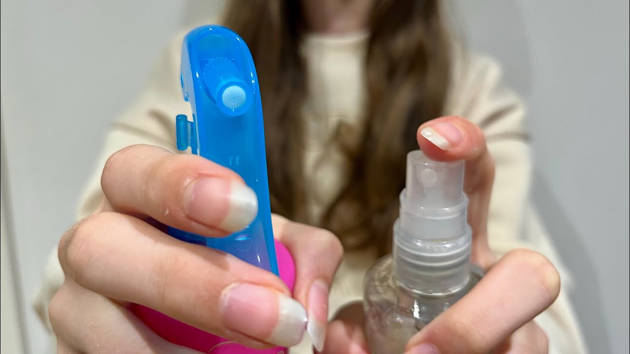 ASMR spraying your hair | hair brushing | hair combing | new water sprays | no talking 