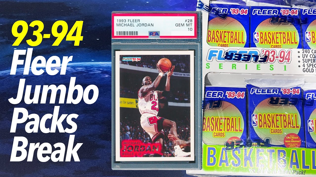 Vintage Jumbo Packs! 1993-94 Fleer NBA Basketball Jumbo Packs Break - Michael Jordan, Pippen