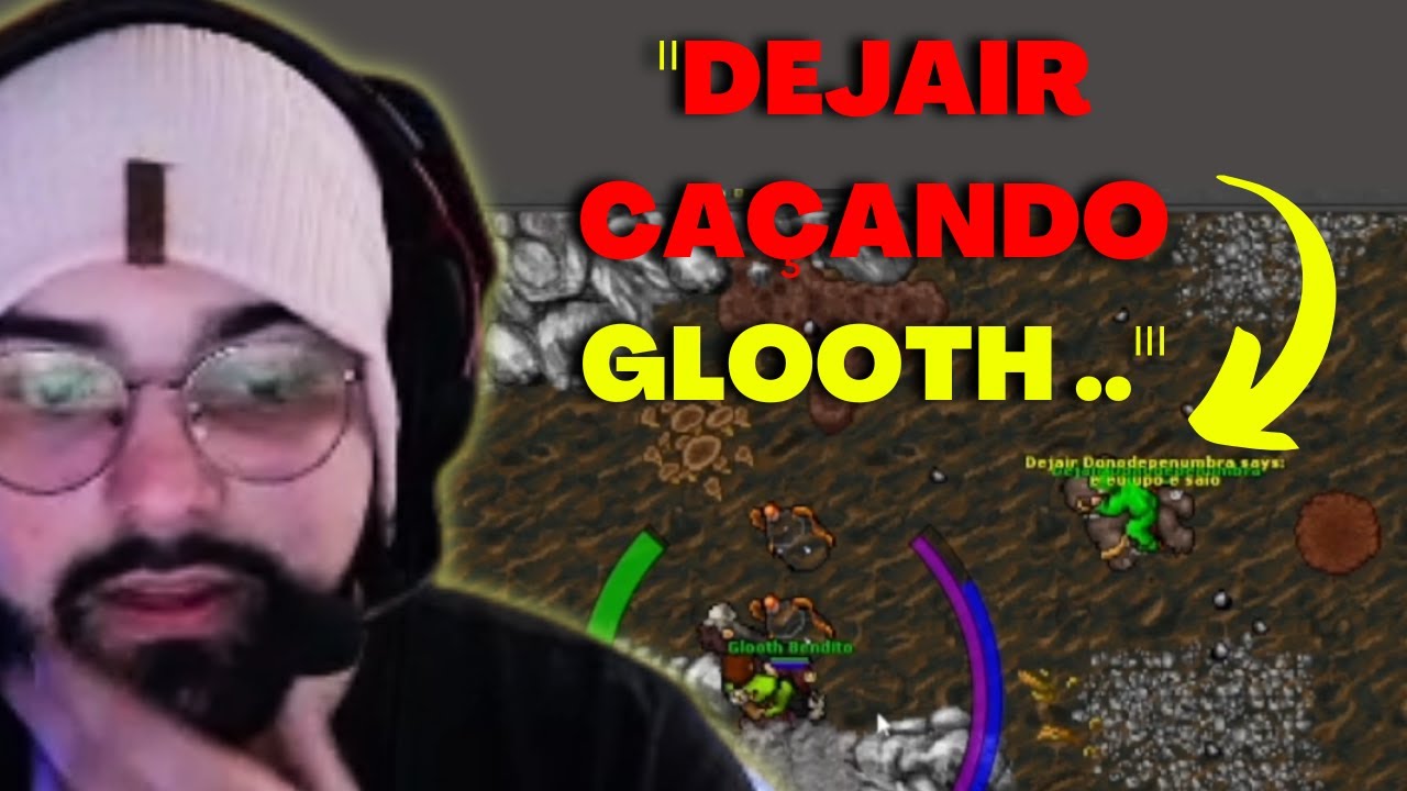 Tibia NATTANK REAGINDO AO DEJAIR NA HUNT DE GLOOTH BANDIT #financeirandoplay