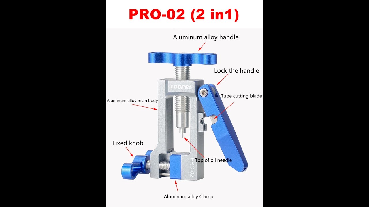 Hydraulic Disc Brake Hose Cutter & Oil Needle Insertion Tool | TOOPRE Pro-03, Pro-02(2 in 1)