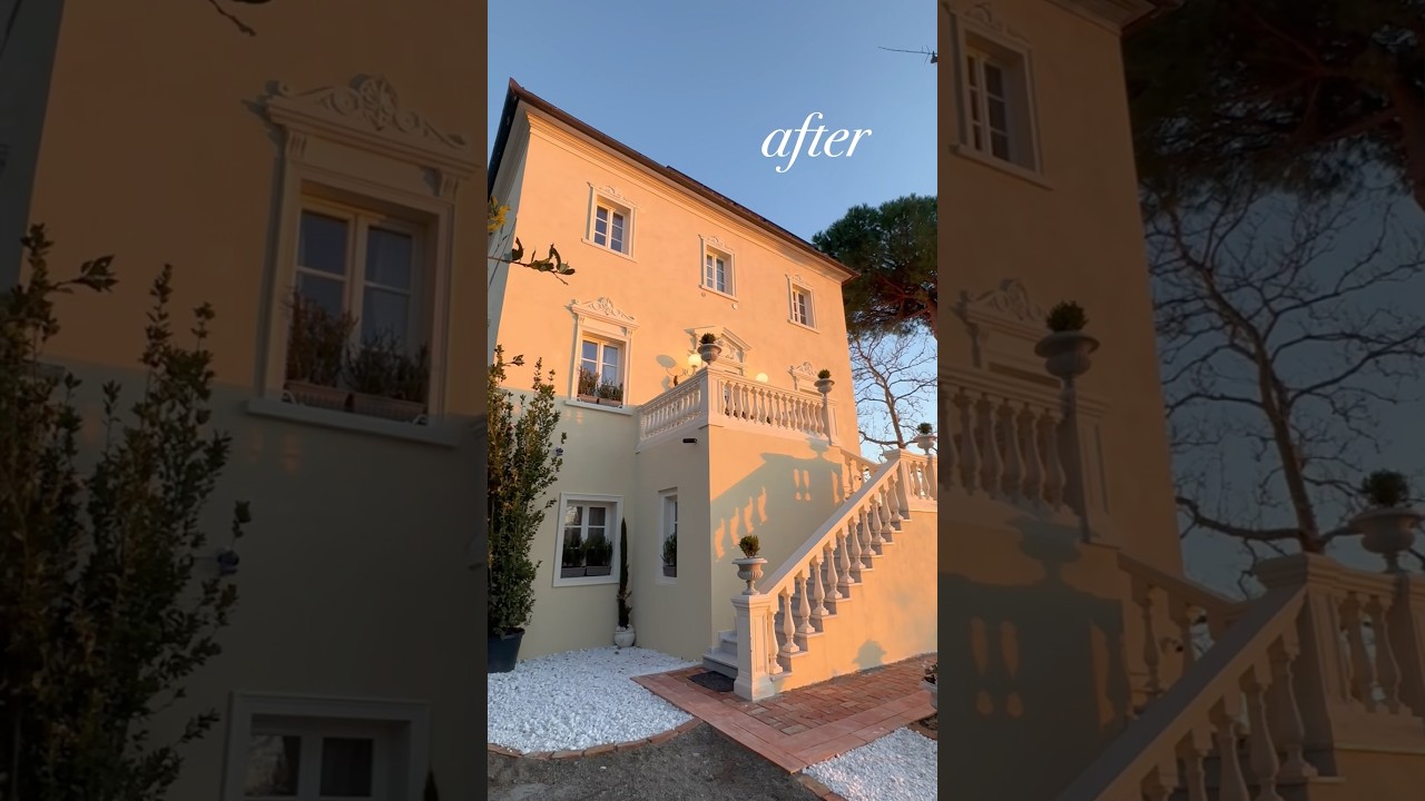 A few of our most notable before & after traditions of our Italian villa renovation 
