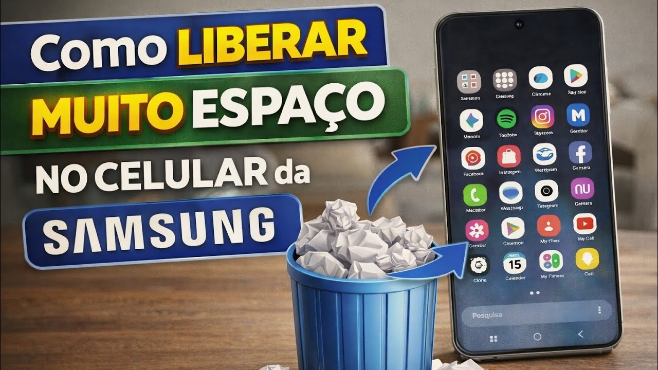 COMO LIBERAR MUITO ESPAÇO NO CELULAR SAMSUNG (RÁPIDO E FÁCIL!)