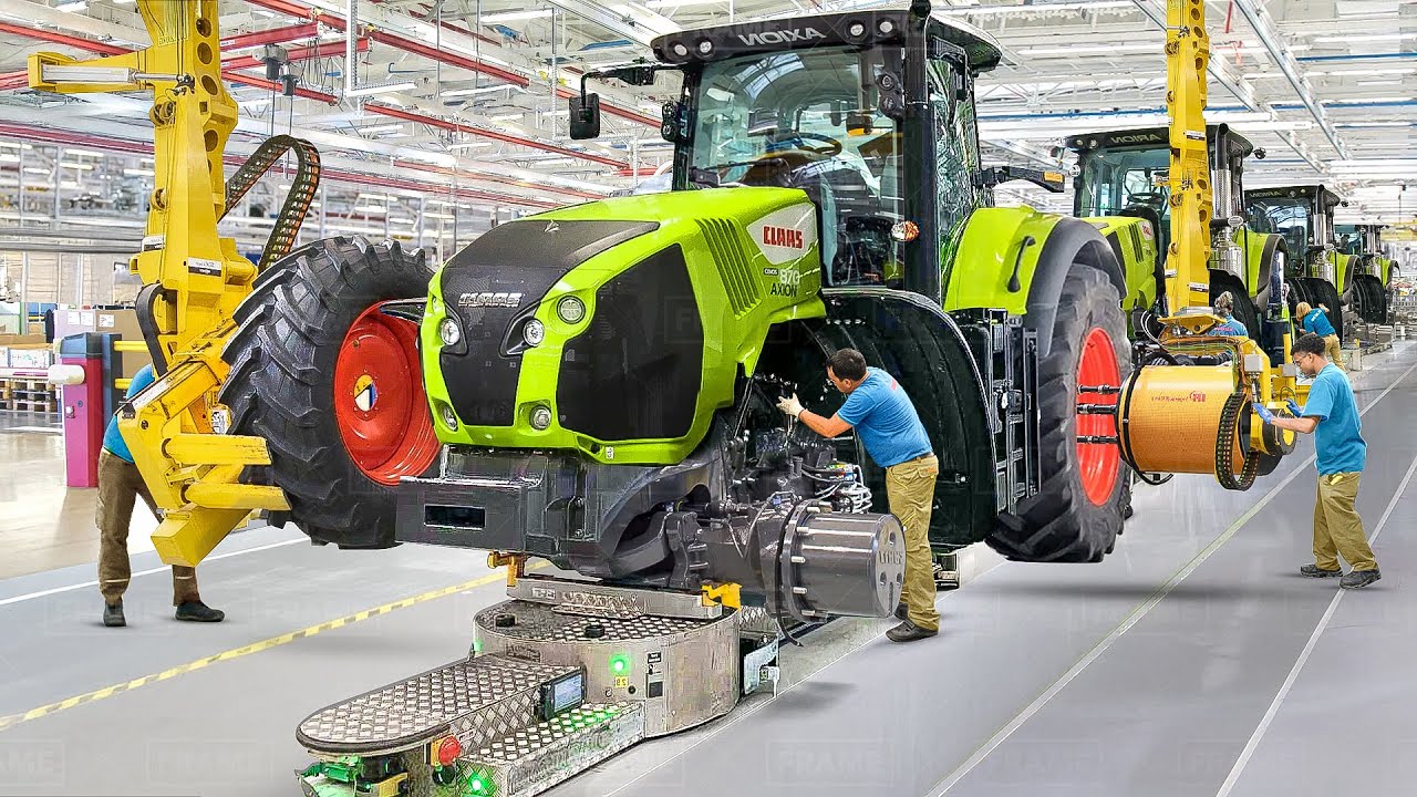 Inside Billion $ French Factory Producing Massive Tractors - CLAAS Production Line