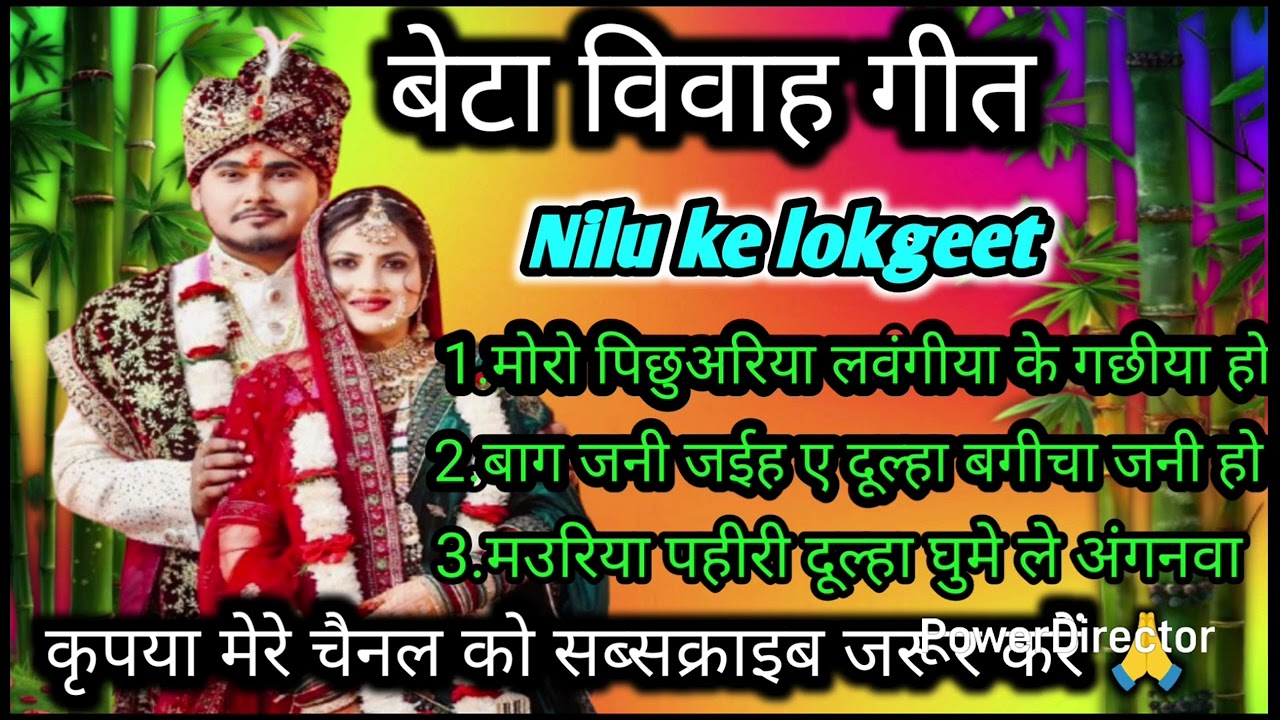 बेटा विवाह गीत‌//मोरो पिछुअरिया लवंगीया के गछीया हो  beta Vivah Geet beti Vivah Geet Nilu ke lokgeet