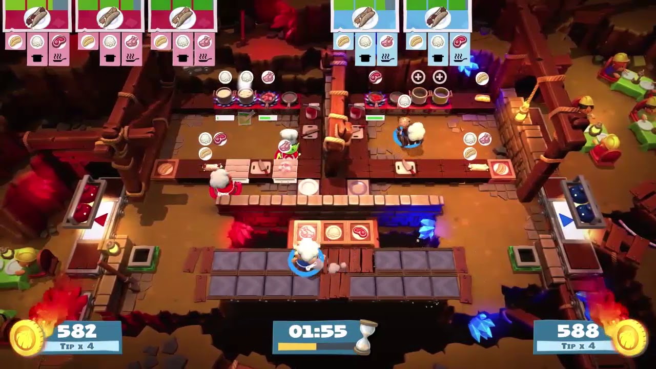 Overcooked 2 Versus Mode - Moreish Mines 2v2