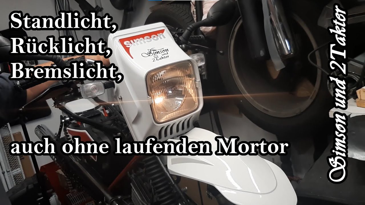 S51 S53 Restaurierung Standlicht, Rücklicht, Bremslicht mit Gleichstrom