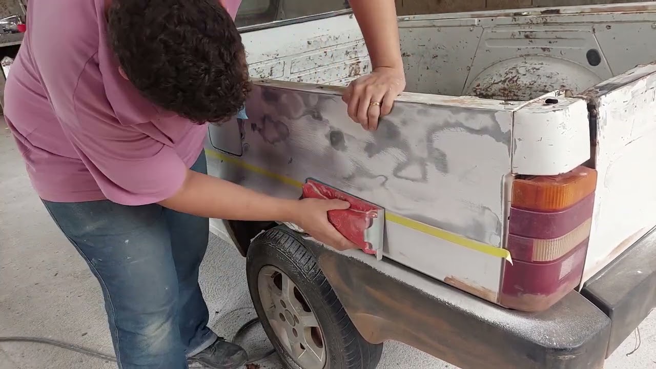 COMO PINTAR UM CARRO EM CASA, PARTE 02 - FIORINO 1995