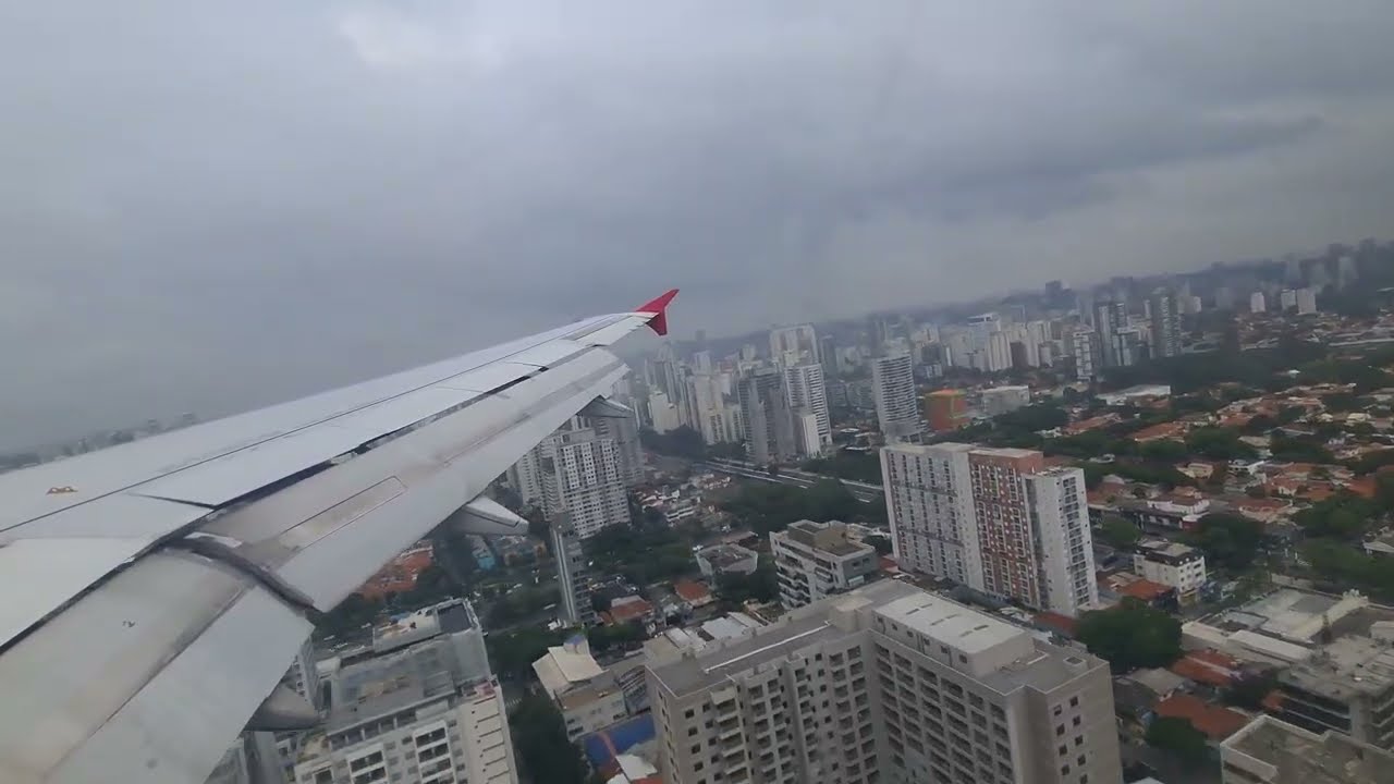 LATAM A319 landing in São Paulo Congonhas (CGH)