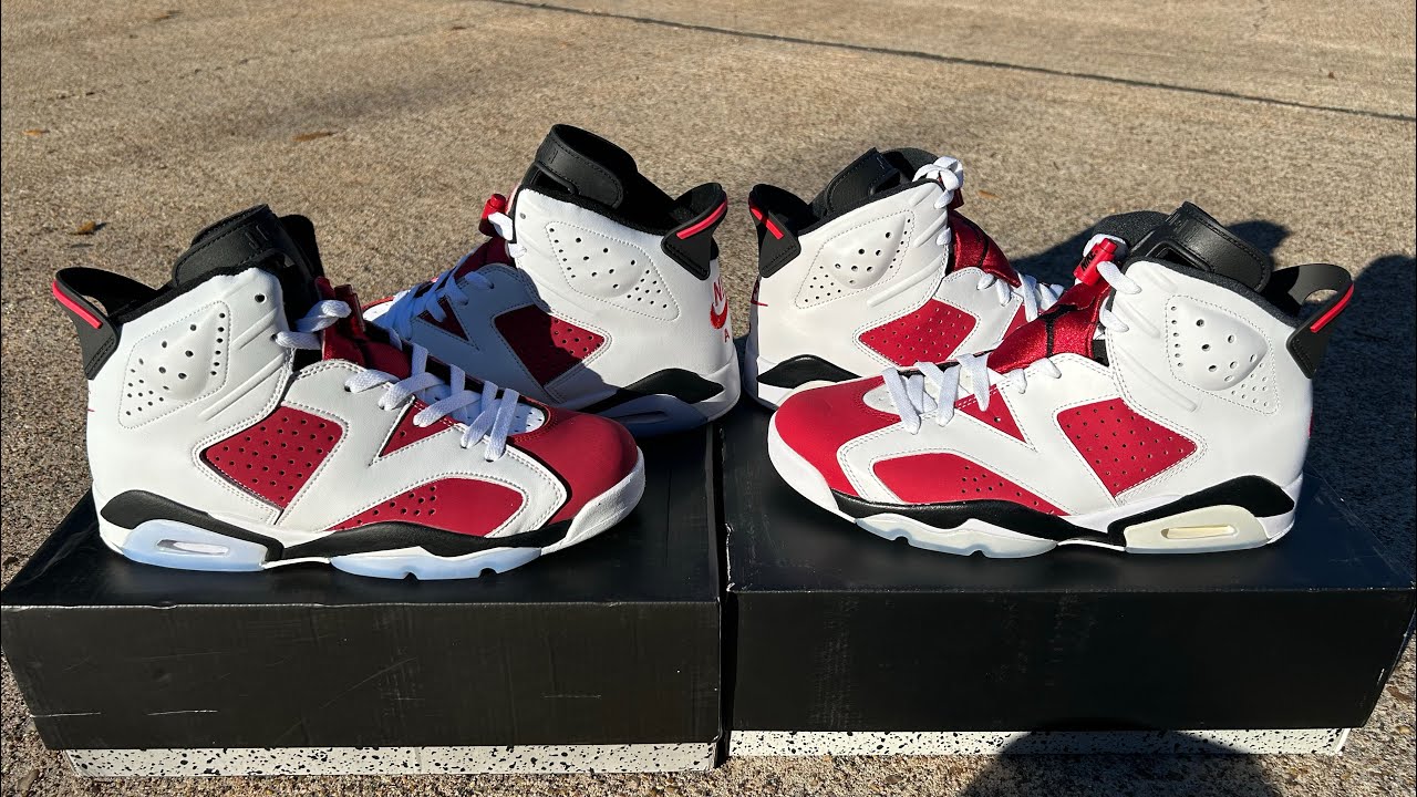 Air Jordan 6 Carmine 2021 OG Retro Replica VS Retail 