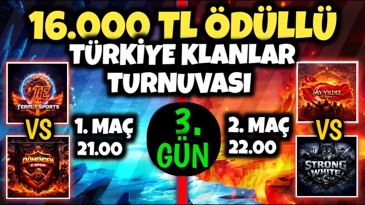 TÜRKİYE KLANLAR TURNUVASI 3.GÜN ! CLASH OF CLANS
