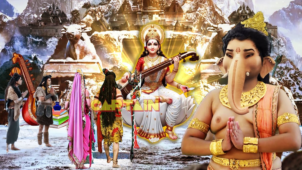बसंत पंचमी पर गणेश जी ने लिया माँ सरस्वती का आशीर्वाद | विघ्नहर्ता गणेश #phoolwa