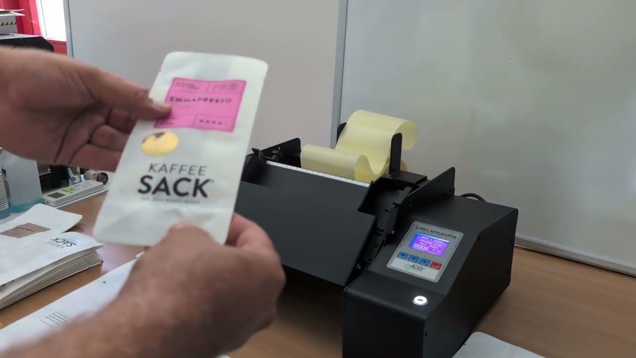 Coffee Pouch Labeler LAB102P by ADR