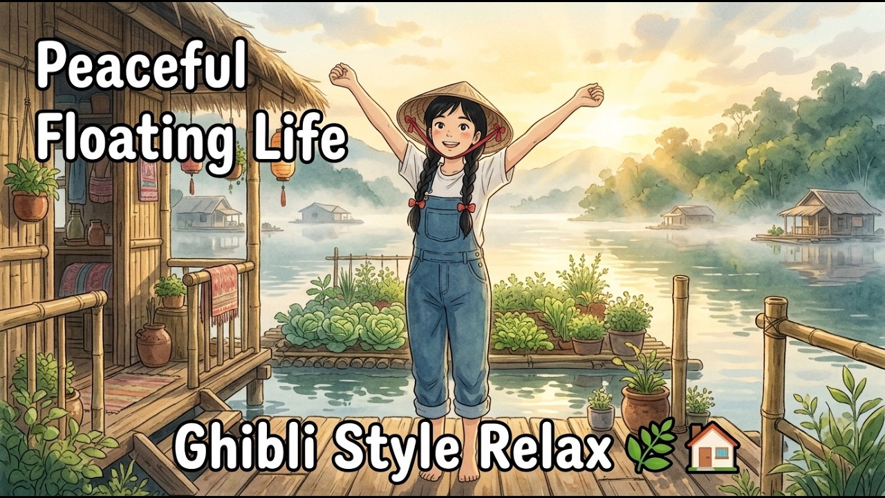 A Girl and Her Grandmother Built Their Life on Water | Ghibli Style