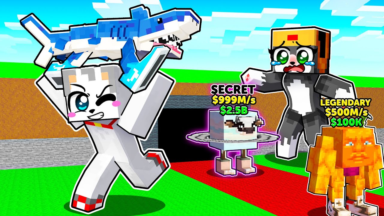 Robé TODOS los Brainrot de Mis Amigos en Minecraft STEAL A BRAINROT 😂